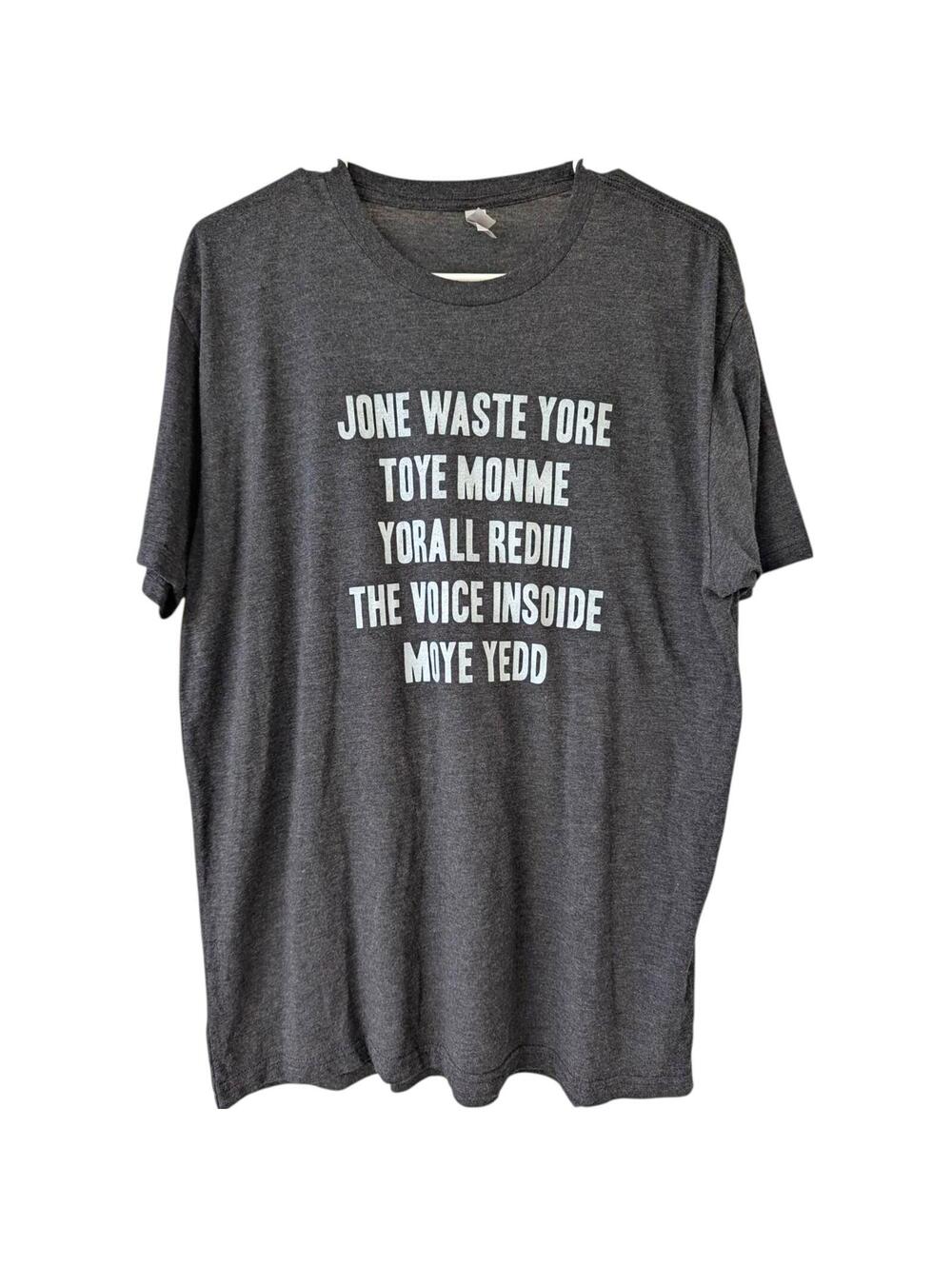 I Miss You Tom Delonge Shirt Large Gray Blink 182 Emo Punk Lyric Graphic Tee